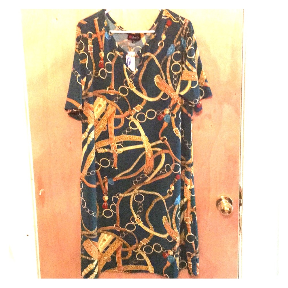 Belts and Jewelry print Dress